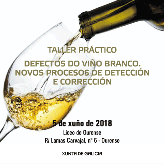 TALLER PRÁCTICO – Defectos do viño branco. Novos procesos de detección e corrección