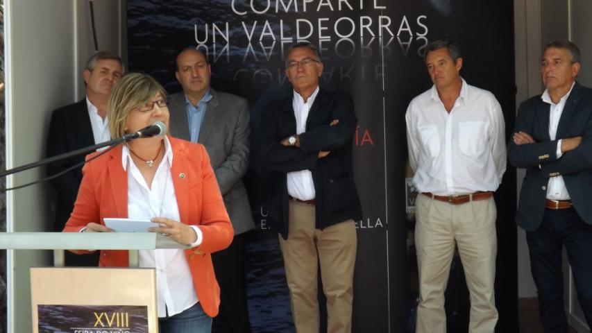 A conselleira do Medio Rural e do Mar, Rosa Quintana, inaugurou a XVIII Feira do Viño de Valdeorras